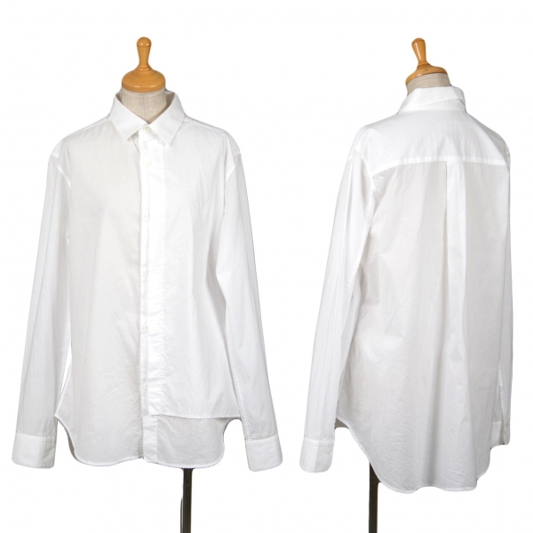 ワイズY's コットンレイヤードデザインシャツ 白3
