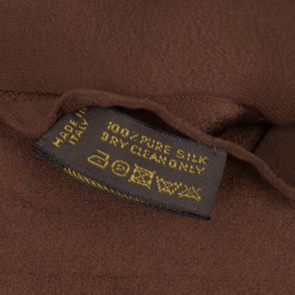 Louis Vuitton Brown and Beige Monogram Silk/Acetate Chiffon Scarf