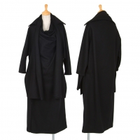  Yohji Yamamoto FEMME Dress Layered Design Coat Black S