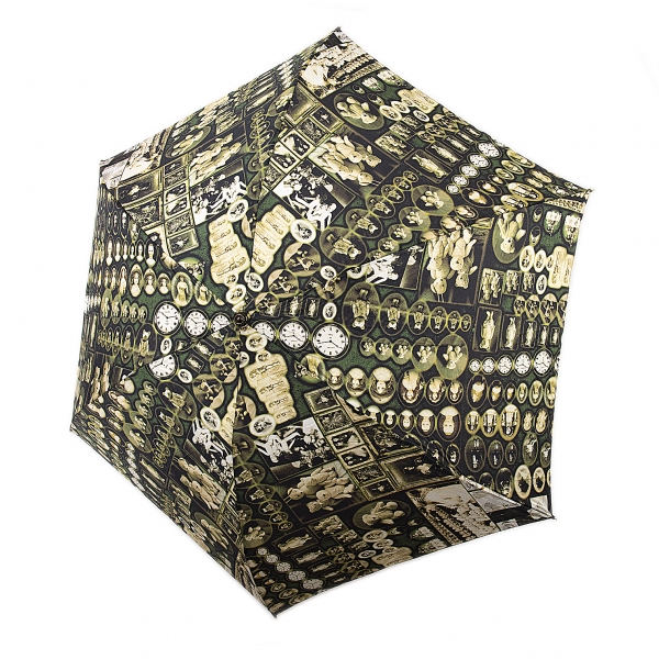 ジャンポールゴルチエJean Paul GAULTIER グラフィックプリント折りたたみ傘カーキベージュ