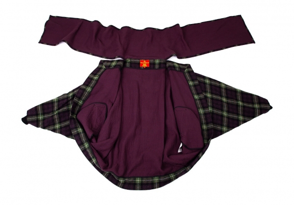Vivienne Westwood Red Label Stole Plaid Jacket Purple,Green 1 