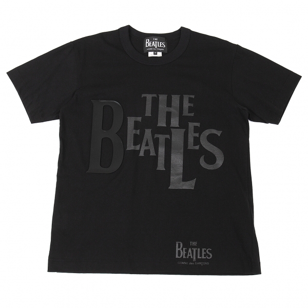 ザ ビートルズ コムデギャルソンTHE BEATLES COMME des GARCONS 立体ロゴプリントTシャツ 黒M