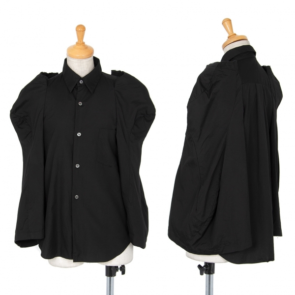 コムデギャルソンCOMME des GARCONS 変形ワイドスリーブデザインシャツ 黒XS