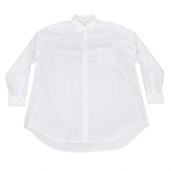 ワイズフォーメンY's for men コットンビッグシルエットベーシックシャツ 白4