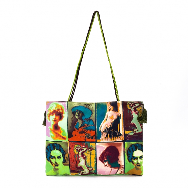 Jean-Paul GAULTIER Psychedelic Printed Shoulder Bag Multi-Color 