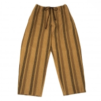  Y's for men Striped Linen Wool Pants (Trousers) Brown 3