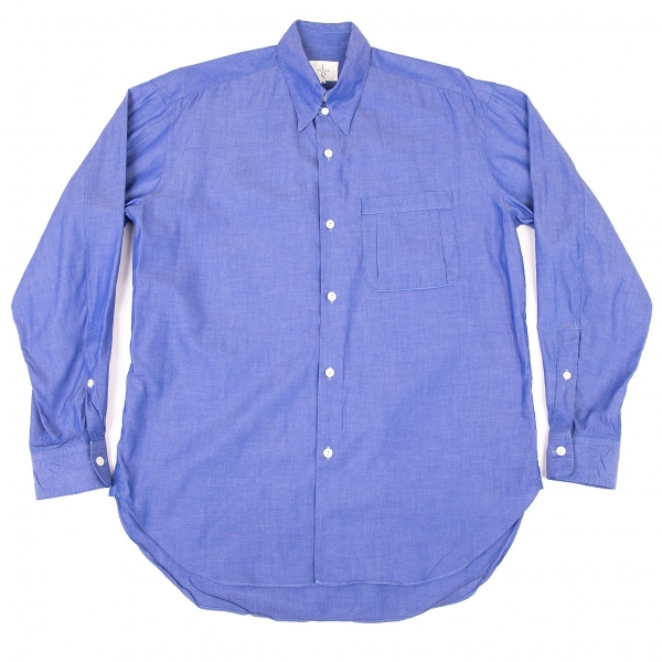 LQ/ Y's for men Cotton Long Sleeve Shirt Blue M | PLAYFUL
