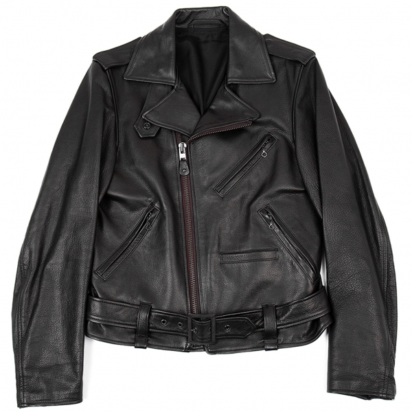 Yohji Yamamoto POUR HOMME Leather Jacket Black 2 | PLAYFUL