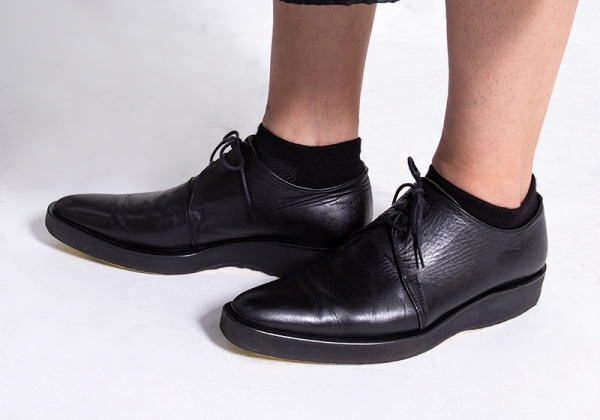 Yohji Yamamoto NOIR Long Nose Leather Shoes Black About US 8 | PLAYFUL