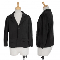 Y's Cutting Design Polyester Jacket Black 2
