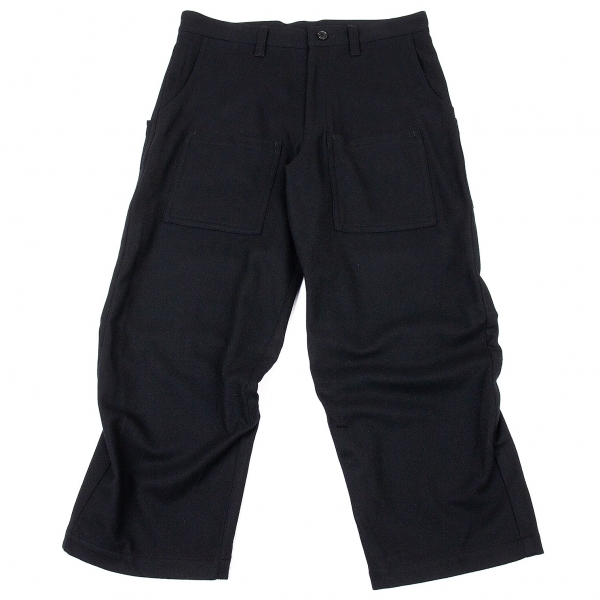 ワイズY's フラノウールポケットデザインパンツ 黒2