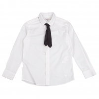  JUNIOR GAULTIER Long Sleeve Shirt with Tie(For kids) White,Black 8