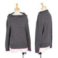  Y's Drape Color Knit Sweater (Jumper) Grey 2
