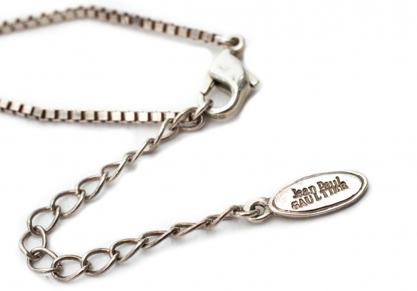 Monogram Embellished Chain Belt in Silver - Jean Paul Gaultier