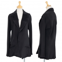  Yohji Yamamoto FEMME Silk Switching Design Jacket Black S