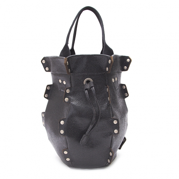 ISSEY MIYAKE Leather Purse Bag Black | PLAYFUL