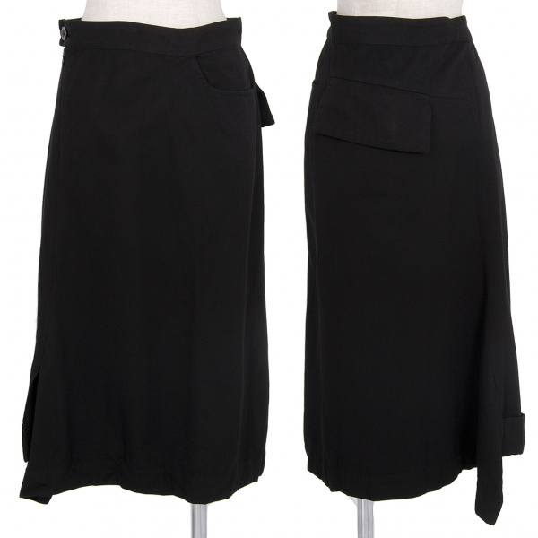 ワイズY's 混紡切り替えデザインスカート サイズ 黒2