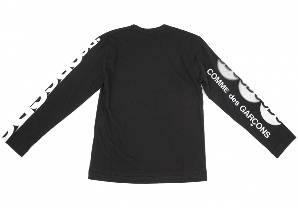 CDG COMME des GARCONS Logo Printed Long Sleeve T Shirt Black S ...
