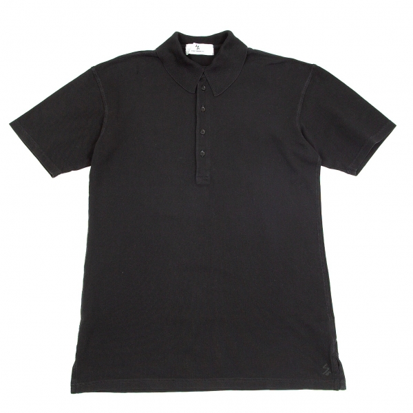 ワイズフォーメンY's for men 製品染め鹿の子ポロシャツ 黒3