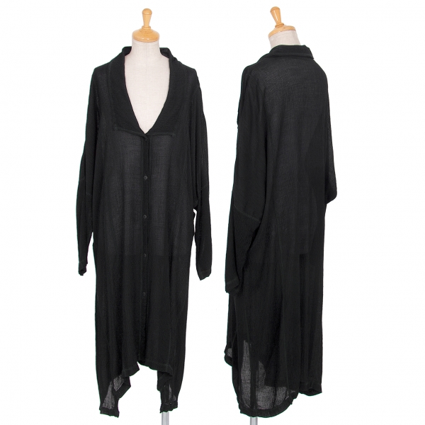 ISSEY MIYAKE HaaT Over-size Long Sleeve Shirt Black 2