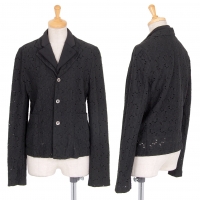  COMME des GARCONS Stretch Layered Lace Jacket Black XS-S