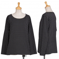  tricot COMME des GARCONS Polka Dot Printed Long sleeve top Black M-L