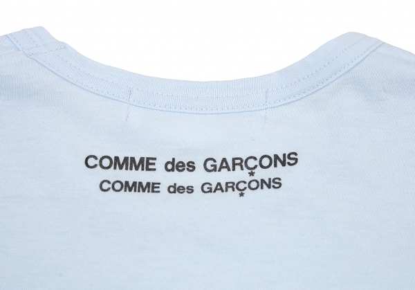 コムコム コムデギャルソンCOMME des GARCONS 苺プリントTシャツ 水色S