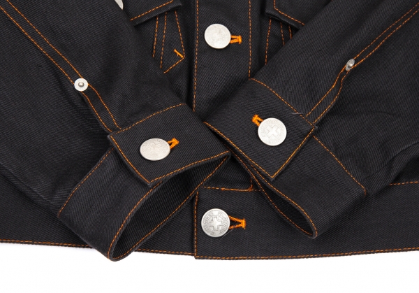 Jean-Paul GAULTIER Stitch Cotton Short Jacket Black 40 | PLAYFUL