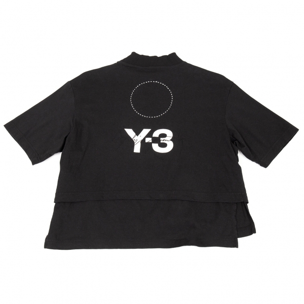 ワイスリーY-3 レイヤードショートTシャツ 黒S/P