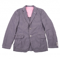  COMME des GARCONS HOMME Dyed Stripe Jacket Navy,Pink XS