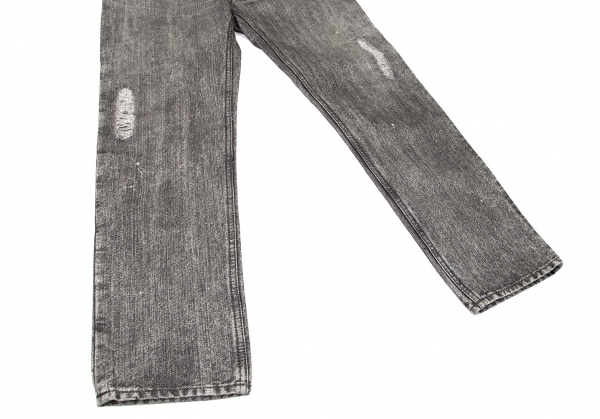 ISSEY MIYAKE HaaT Crashed Glitter Jeans Silver,Black 2 | PLAYFUL
