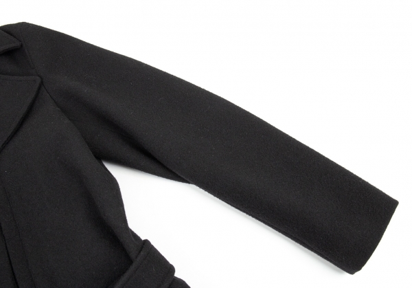 Yohji Yamamoto POUR HOMME Wool Big Silhouette Coat Black 2 | PLAYFUL