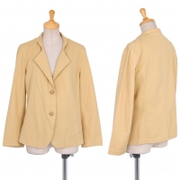  ISSEY MIYAKE Cotton Deformation Collar Jacket Beige 1