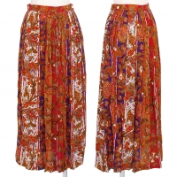  Ralph Lauren Paisley Flare Rayon Skirt Multi-Color 7