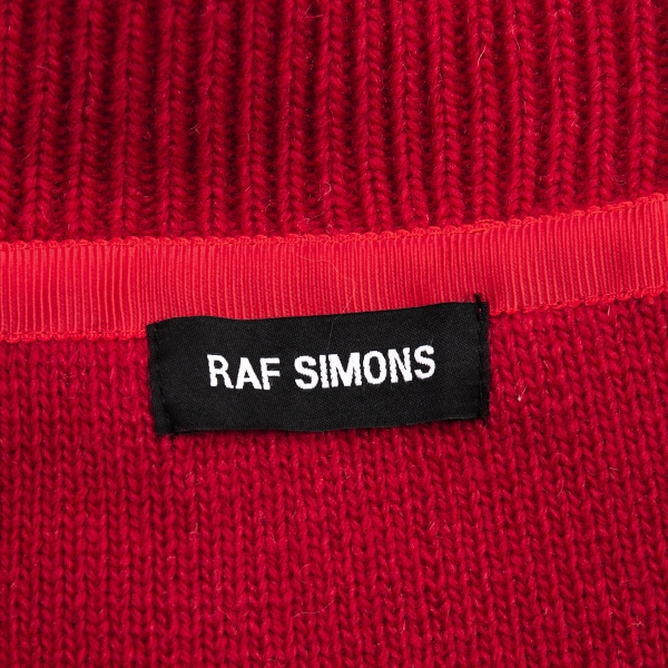RAF SIMONS Over size Destroyed knit Sweater (Jumper) Red F