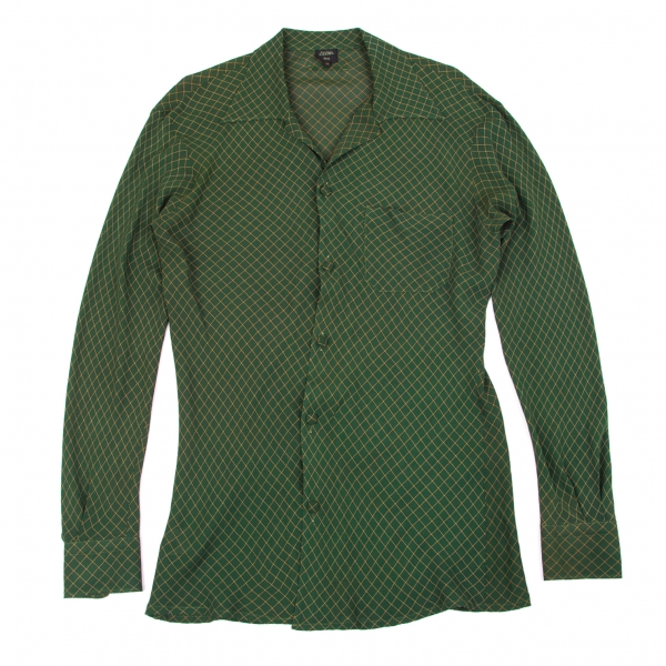 ジャンポールゴルチエ オムJean Paul GAULTIER HOMME グラフチェックシャツ 緑48