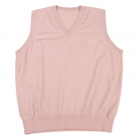  Papas Wool Knit Vest (Waistcoat) Pink 50L