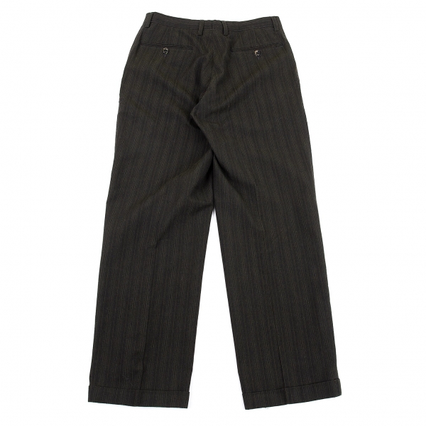 Etro Womens Wool Rayon Striped Print Low-Rise Dress Pants Trousers