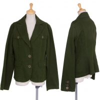  L'EQUIPE YOSHIE INABA Cotton Linen Jacket (Jumper) Forest green 40