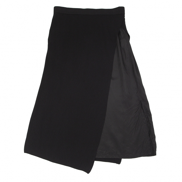 RISMAT by Y's Knit Layered Skirt Black 3 | PLAYFUL