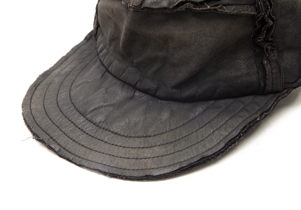 Indsigt stimulere Samle COMME des GARCONS HOMME PLUS Vintage Leather Cap Black | PLAYFUL