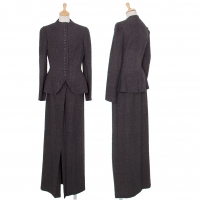  Yohji Yamamoto FEMME Many Buttons Jacket & Skirt Purple,Black XS/S