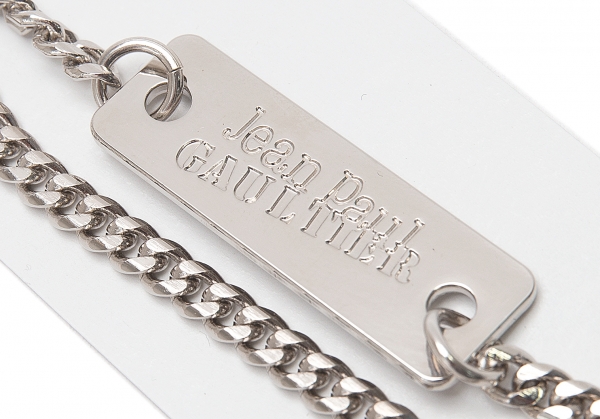 Jean-Paul GAULTIER Metal Plate Chain Phone Strap Silver | PLAYFUL