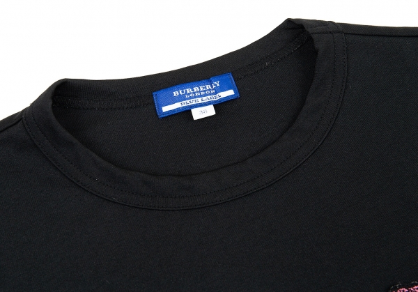 BURBERRY BLUE LABEL Line Jersey T Shirt Black 38 | PLAYFUL