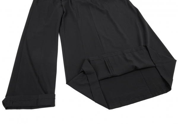 Jean-Paul GAULTIER Wool Asymmetry Wrap Pants (Trousers) Black 40 
