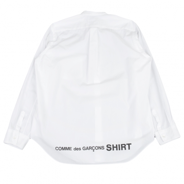 コムデギャルソン シャツCOMME des GARCONS SHIRT バックヘムロゴプリントシャツ 白L