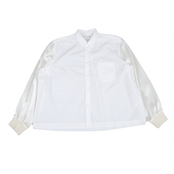 コムデギャルソン シャツCOMME des GARCONS SHIRT ブルゾン袖切替デザインシャツ 白L
