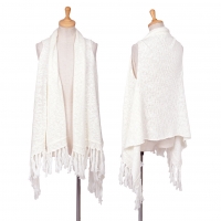  PLST Fringe Knit Vest (Waistcoat) Ivory 2