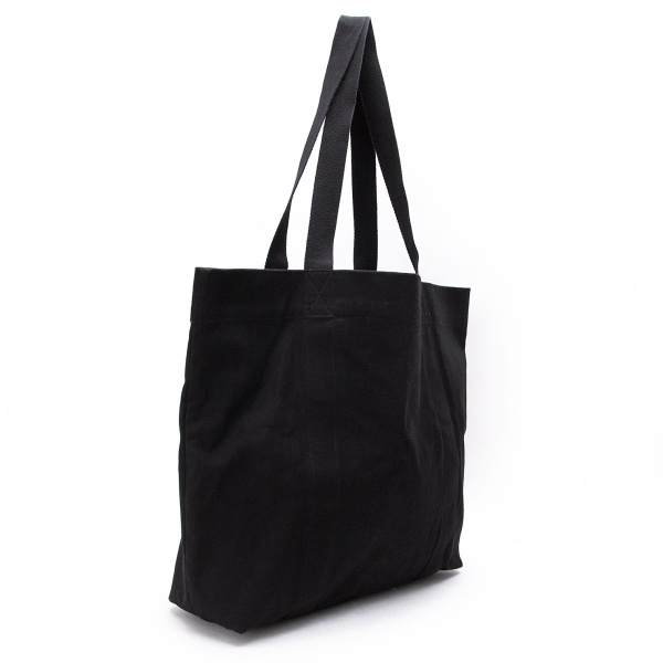 Yohji Yamamoto Brand Logo Printed Tote Bag Black | PLAYFUL