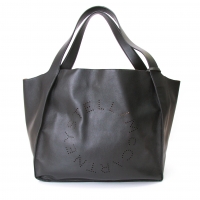 Stella McCartney Punching Logo Eco Leather Big Bag Black 